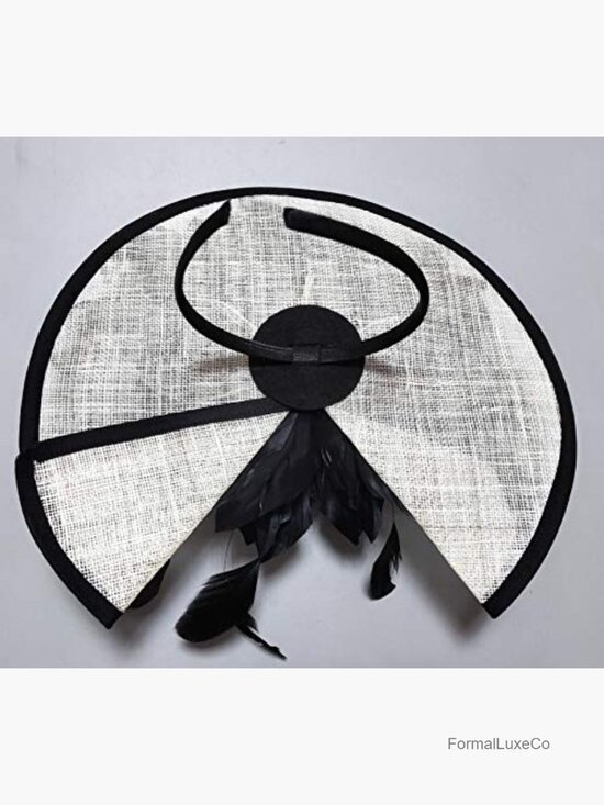 Women Fascinator Derby Church Tea Party Wedding Flower Feather Headpiece with main image 7